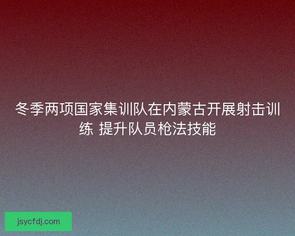 冬季两项国家集训队在内蒙古开展射击训练 提升队员枪法技能