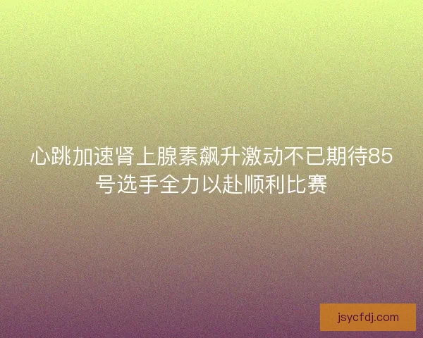 心跳加速肾上腺素飙升激动不已期待85号选手全力以赴顺利比赛